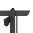 Gazebo da Giardino Pergola 390x390x223 cm con Tettuccio Retrattile 8 Viti e 8 Picchetti in Alluminio Poliestere e Metallo Bianco     