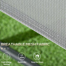 Set Tavolino e 2 Sedie Pieghevoli da Giardino  in Metallo Grigio Chiaro