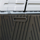 Panca Contenitore Capacità 380L con 2 Maniglie e Leva a Gas in HDPE Nero e Grigio  