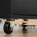 Carrello da Cucina con Armadietto 2 Cassetti e Portaspezie 89x45x89,5 cm in Legno Nero  
