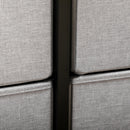 Cassettiera 8 Cassetti 80x30x81,5 cm in Legno e Acciaio Marrone Grigio e Nero