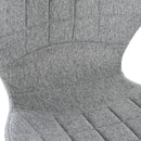 Set 2 Sgabelli da Cucina da Bar Girevoli con Altezza Regolabile in Tessuto Grigio   