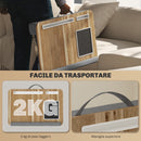 Supporto per PC Portatile Laptop da 15.6"" Slot per Tablet e Smartphone e Tappetino Mouse Rovere   