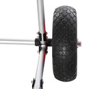 Carrellino da Spiaggia Pieghevole per Kayak e Canoa con Paraurti 70x40x42 cm in Alluminio e NBR Argento Nero e Rosso