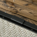 Lettino Prendisole da Giardino 162x60x90 cm in Rattan e Alluminio Nero e Grigio