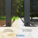 Gazebo Pergola da Giardino 400x300x230 cm  Tetto Retrattile con Luci LED e Fori di Drenaggio Bianco Crema  