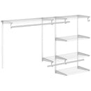 Set Appendiabiti a Muro 178,2x38,8x128 cm con 5 Mensole e 3 Barre Salvaspazio Bianco