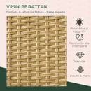 Set Tavolo e 6 Sedie da Giardino in in Rattan Sabbia e Beige