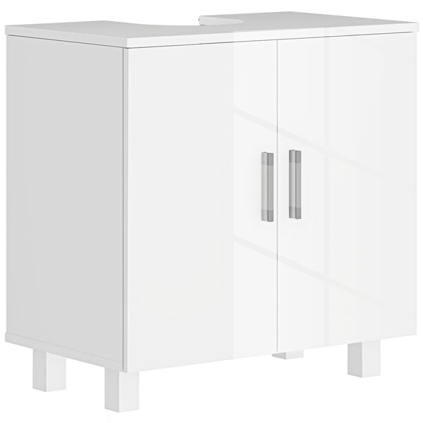 prezzo Mobile Sottolavabo da Bagno con Armadietto 2 Ante 60x35x60 cm in MDF Bianco