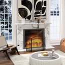 Parascintille con Antine 96x60cm Pieghevole a 3 Pannelli in Metallo Nero 