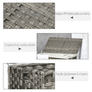 Cesto Portabiancheria 56,5x33x61 cm con Sacca rimovibile Grigio