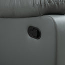 Divano 2 Posti Reclinabile 168x93x102 cm con Schienale Diviso e Poggiapiedi in Similpelle Grigio