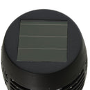 Set 4 Faretti Solari da Giardino Ø12x72 cm in Plastica Nero   