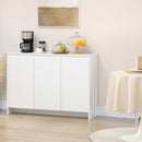 Credenza 12 Ripiani Interni 120x35x85 cm in Truciolato Bianco