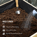 Fioriera da Giardino con Fori di Drenaggio e 4 Ruote 99x42x81 cm in Legno di Abete e Acciaio Naturale