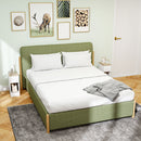 Set 2 Comodini Moderni con Cassetto e Ripiano in Legno 20x30x50 cm Bianco e Rovere   