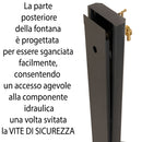 Fontana da Giardino Design a Colonna Ovale Rubinetto in Ottone Senza Base Antracite  