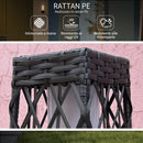 Lampada Solare da Giardino 20x20x68 cm con Illuminazione LED in Acciaio e Rattan PE Grigio  