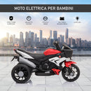 Moto Elettrica per Bambini 6V con 3 Ruote Rosso