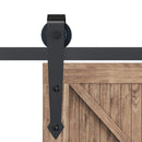 Binario per Porta Scorrevole Singola Stile Rustico 200x4x0,6 cm in Acciaio al Carbonio Marrone  