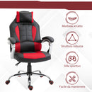 Sedia da Gaming Ergonomica 67x69x118-127 cm in Similpelle Rosso e Nero