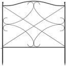 Recinzione Esterna a 5 Pannelli 305x62 cm Configurabile in Metallo Nero   