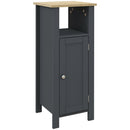 Mobile Bagno Salvaspazio 1 Anta 1 Ripiano 32x30x80 cm in Legno Truciolare e MFD Grigio