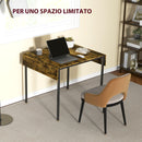 Tavolo da Pranzo a Ribalta 2-4 Persone Stile Industriale 120x79x79 cm Marrone Rustico