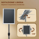 Espositore per Poster A3 Altezza e Inclinazione Regolabili Acciaio e Alluminio Argento   