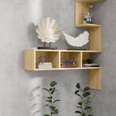 Mensola da Parete 80x20x128,5 cm Ripiani Aperti in MDF Rovere