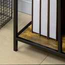 Libreria Moderna 4 Ripiani 83x34x180 cm  in Legno e Metallo Marrone