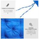 Cuscino per Sedie da Giardino 100x50 cm in Poliestere Blu