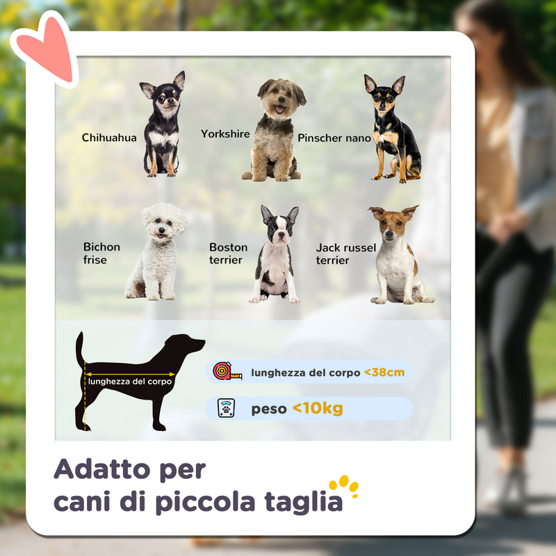 Passeggino per Cani Piccoli Pieghevole con Guinzaglio Integrato Verde  