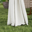 Gazebo da Giardino 397x297x265 cm con Tende Rimovibili e Struttura in Metallo Crema   