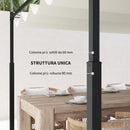 Gazebo Pergola da Giardino 298x298x230 cm con Telo Retrattile Bianco Crema   