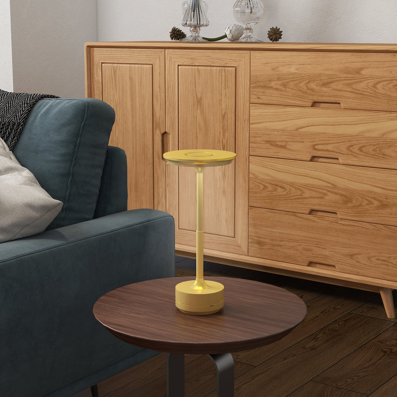Lampada da Tavolo a LED Senza Filo Touch Ø13x28,5 cm Batteria Ricaricabile Oro
