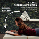 Set 2 Lettini Prendisole con Cuscini Imbottiti e Tavolino in Rattan PE   Marrone e Beige