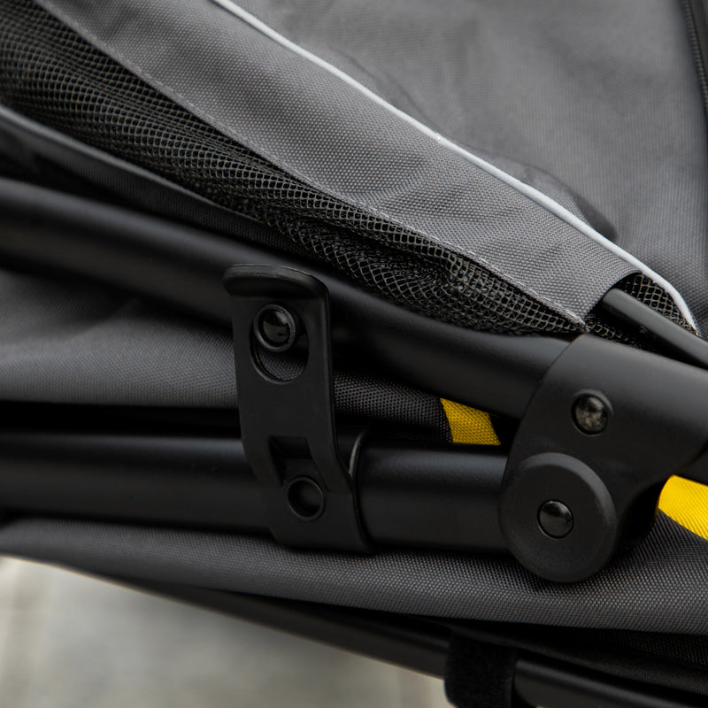 Passeggino per Cani Pieghevole 112x65x100 cm in Tessuto Oxford Grigio