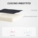 Sedia da Ufficio Presidenziale 60x68x95,5-105 cm Reclinabile ad Altezza Regolabile in Finta Pelle Nero   