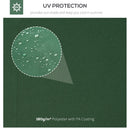 Copertura per Gazebo  a 2 Livelli  con Cinghie e 10 Fori di Drenaggio 4x3m in Poliestere Verde