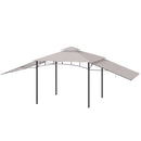 Gazebo da Giardino 3x3m con Tenda Parasole Laterale Cachi