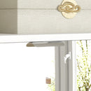 Scarpiera Salvaspazio Slim con Specchio e 4 Cassetti 24 Paia di Scarpe 76x26x178 cm Bianco 