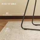 Set 2 Sedie da Pranzo Stile Boho da Interno con Schienale Basso e Braccioli 56x59x74 cm in Rattan PE Giallo