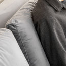 Divano Letto Matrimoniale 190x102x82 cm in Poliestere e Metallo Grigio