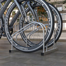 Rastrelliera Portabici per 2 Biciclette Posizione Regolabile in Acciaio 50x34x27,5 cm 