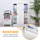 Armadietto da Ufficio 3 Ripiani con Chiavi 80x40x120 cm in Truciolato Bianco 