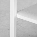 Carrello Porta Stampante a 3 Ripiani con 4 Ruote 50x50x52,5 cm Legno e Acciaio Bianco