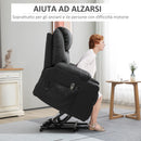 Poltrona Alzapersona 88x92x106 cm in Similpelle Nero