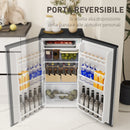 Frigorifero Piccolo da 91L Cella Freezer Superiore Argento    