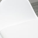 Set 2 Sgabelli da Bar Stile Nordico con Cuscino e Gambe in Legno Bianco 